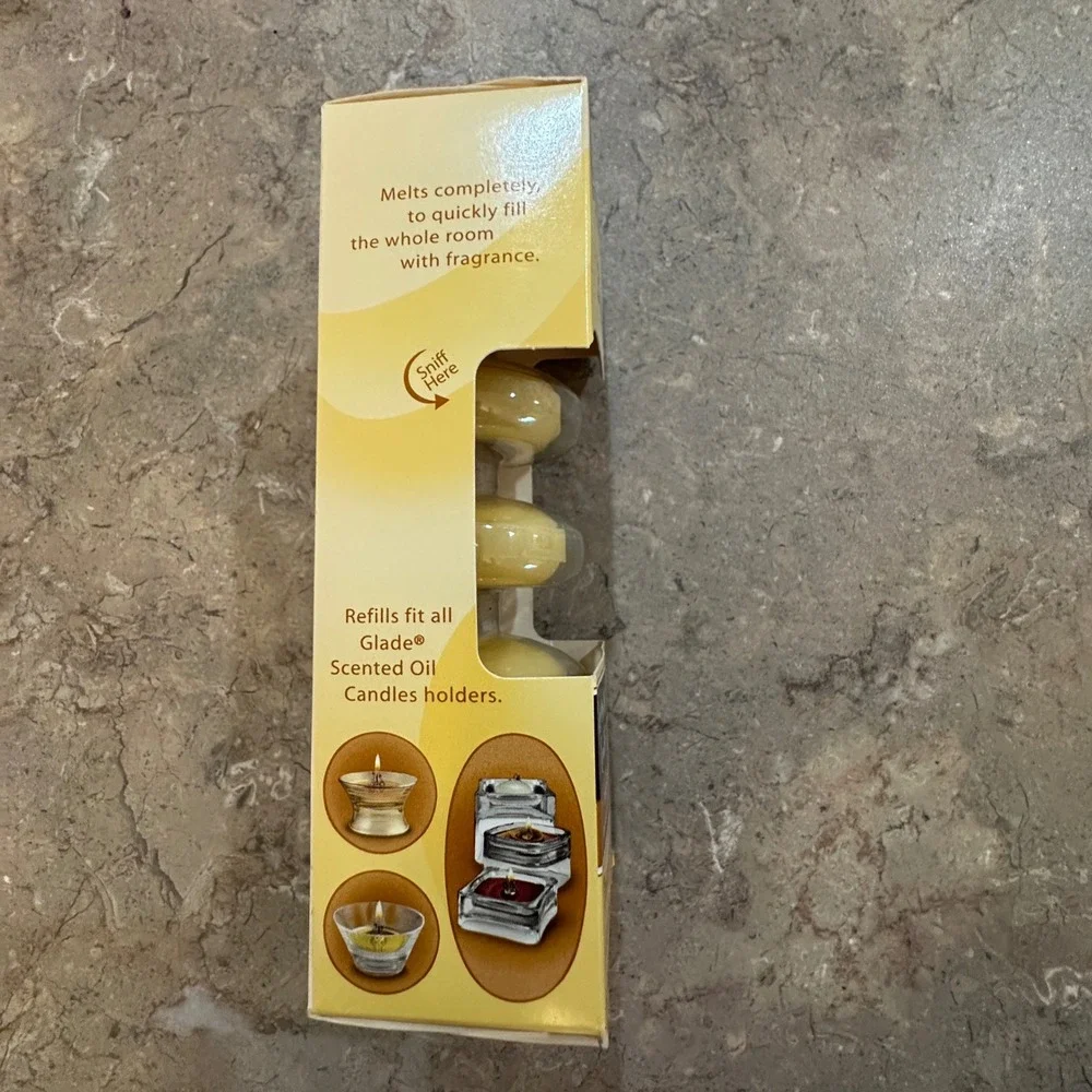 Glade French Vanilla Scented Oil Candle Refills 3 Pack Essential Oils NEW